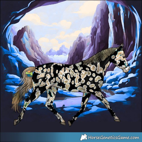 Horse Color:Plaid  White Spotted Buckskin Dun Near Leopard 