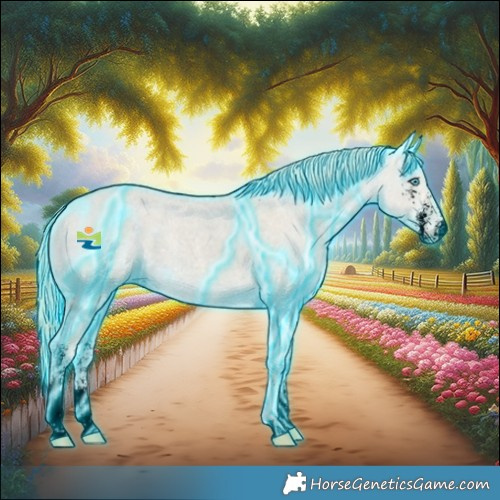 Horse Color:Void Thunderstruck Perlino Dun Sabino 