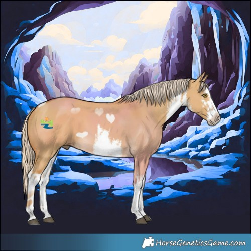 Horse Color:White Spotted Palomino Dun 