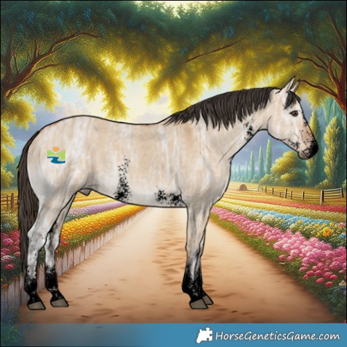 Horse Color:Void Bay Ice Dun Sabino 