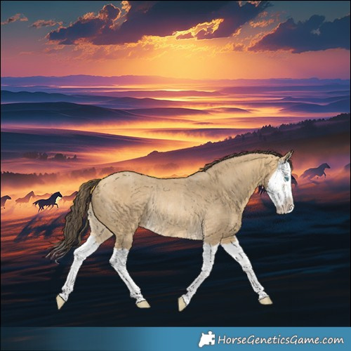 Horse Color:Sable Cream Champagne Splash Rabicano 