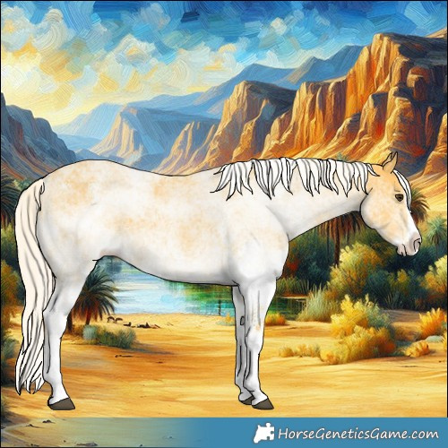 Horse Color:White Spotted Palomino Splash 