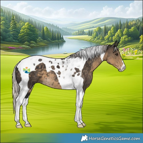 Horse Color:Silver Smoky Black Tobiano 