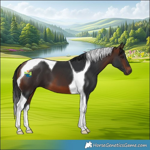 Horse Color:Brown Tobiano 