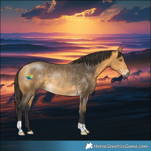 Horse Color:Buckskin Rabicano