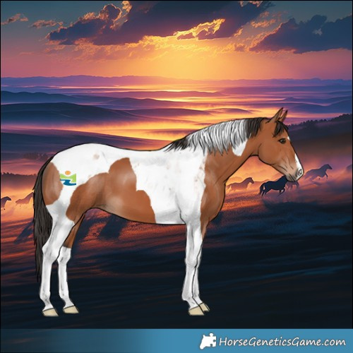Horse Color:Bay Tobiano 