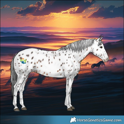 Horse Color:White Spotted Brown Splash Appaloosa 