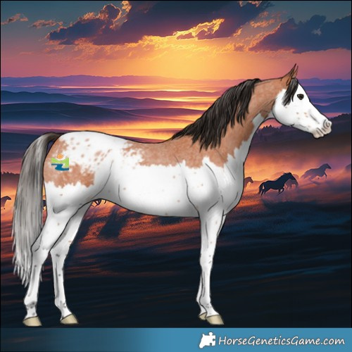 Horse Color:Bay Roan Splash Appaloosa 