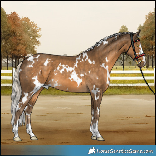 Horse Color:White Spotted Chocolate Palomino 