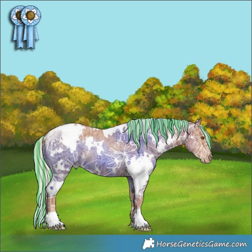 Horse Color:Painted White Spotted Silver Black Ice Pearl 