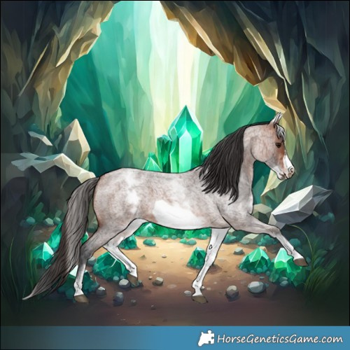 Horse Color:White Spotted Bay Roan Frame 