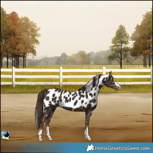 Horse Color:Liver Chestnut Skewed LP Spotted 