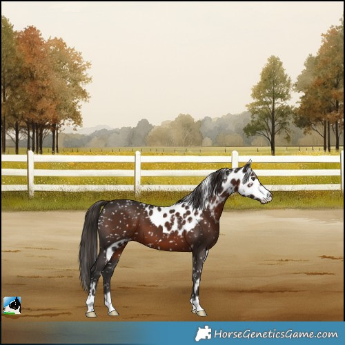 Horse Color:Liver Chestnut Skewed LP Spotted