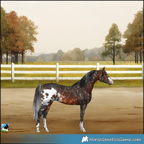 Horse Color:Bay Skewed LP Spotted 