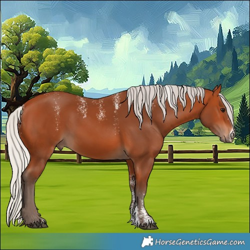 Horse Color:Powder White Silver Bay