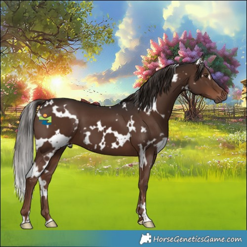 Horse Color:White Spotted Liver Chestnut 