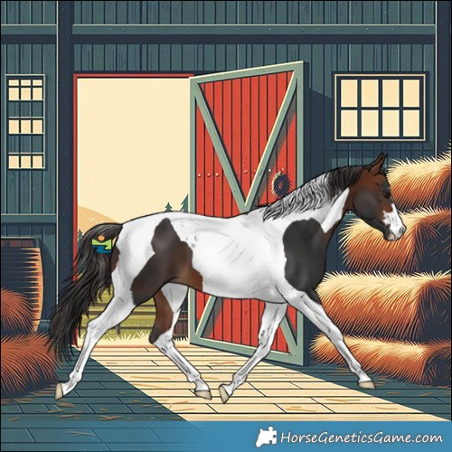 Horse Color:Bay Tobiano