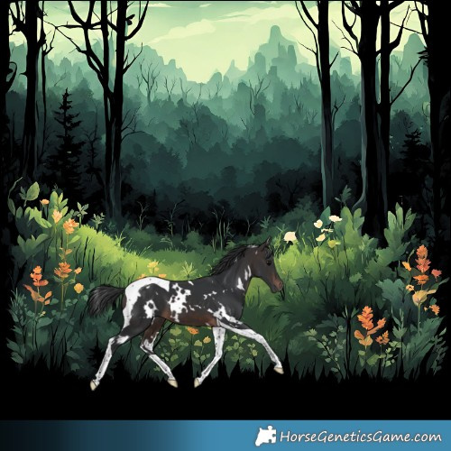 Horse Color:White Spotted Brown Tobiano 