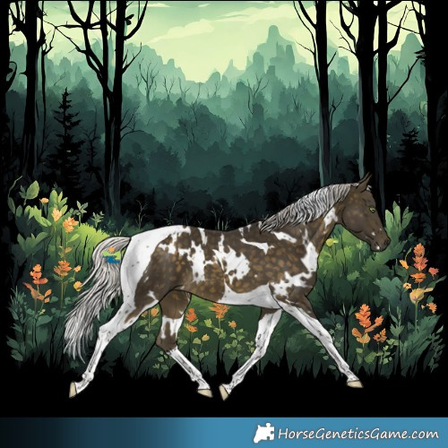 Horse Color:White Spotted Silver Buckskin Tobiano 