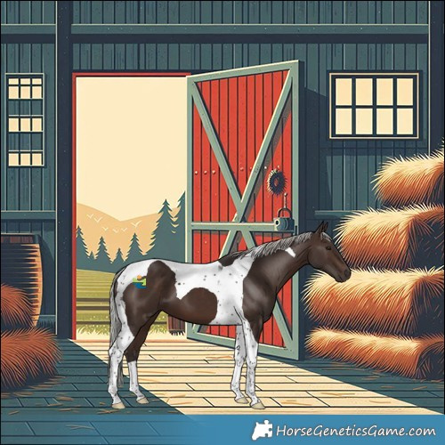 Horse Color:Silver Brown Tobiano 