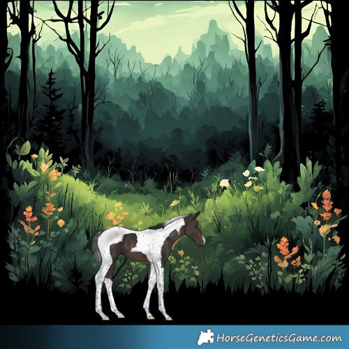 Horse Color:Brown Tobiano 