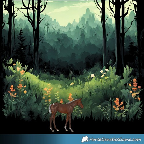 Horse Color:Silver Brown Tobiano 