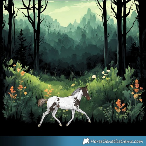 Horse Color:White Spotted Liver Chestnut Tobiano 