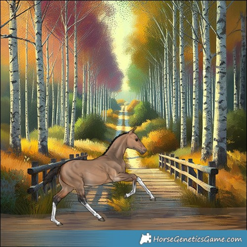 Horse Color:White Spotted Bay Dun Rabicano 