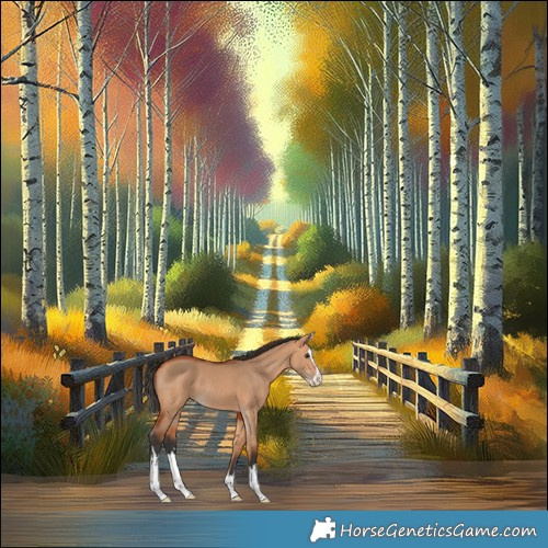 Horse Color:White Spotted Bay Dun Splash Rabicano