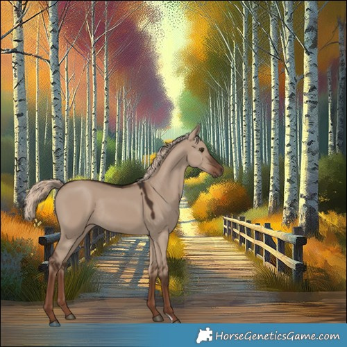 Horse Color:Liver Red Dun Rabicano 