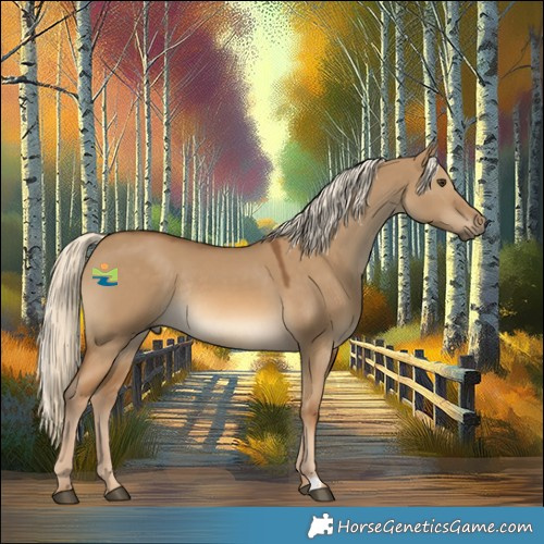 Horse Color:Chocolate Palomino Dun Rabicano 