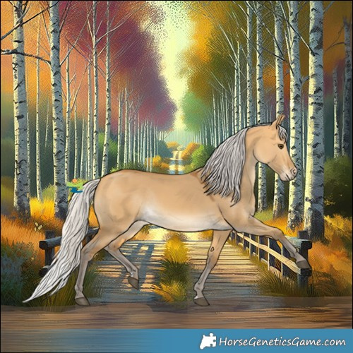 Horse Color:Silver Buckskin Dun Rabicano 