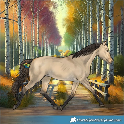 Horse Color:Buckskin Dun Rabicano 