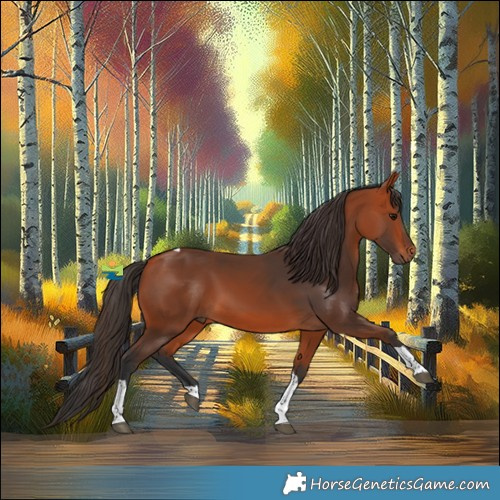 Horse Color:Bay Tobiano 