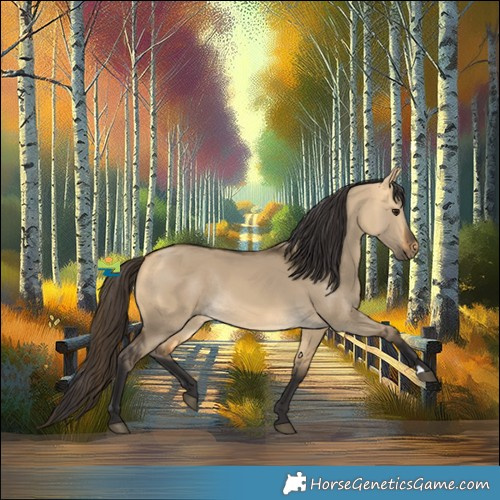 Horse Color:Buckskin Dun Rabicano
