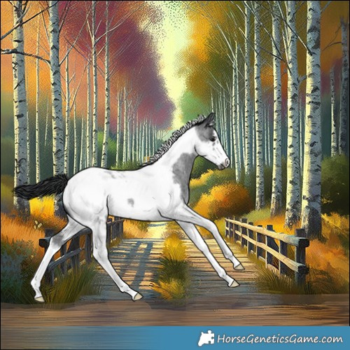 Horse Color:Blue Roan Tobiano Frame 