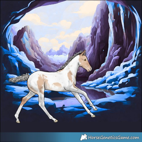 Horse Color:White Spotted Silver Classic Champagne Dun Tobiano Appaloosa 