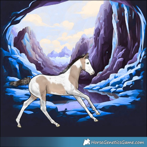 Horse Color:Sable Champagne Dun Splash Tobiano 