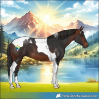 Horse Color:Bay Tobiano