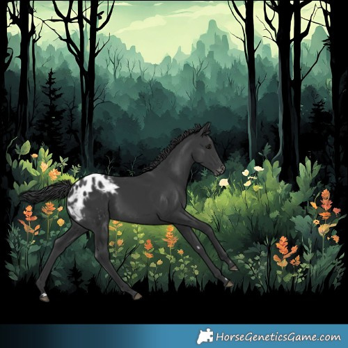 Horse Color:Black Appaloosa 