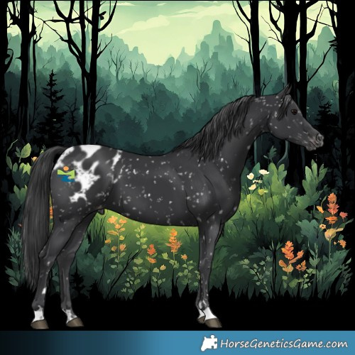 Horse Color:Black Appaloosa