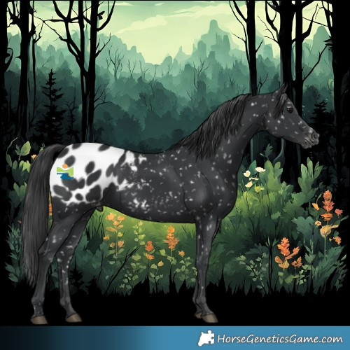 Horse Color:Black Appaloosa 