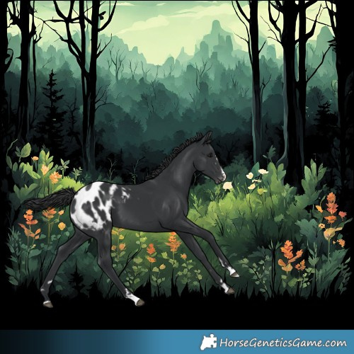 Horse Color:Black Appaloosa 