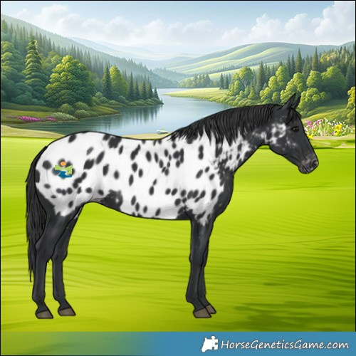 Horse Color:Black Appaloosa