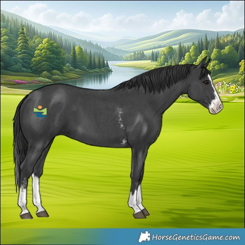 Horse Color:Black Sabino Splash 