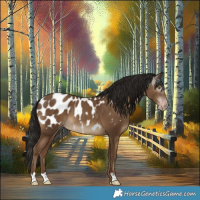 Horse Color:Gray Classic Champagne Appaloosa 