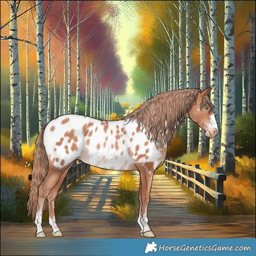 Horse Color:Gold Champagne Appaloosa 