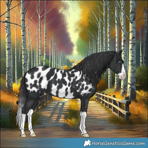 Horse Color:Black Splash Appaloosa 