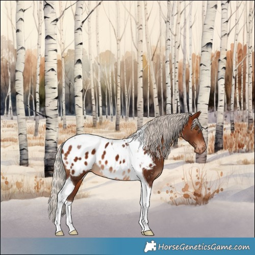Horse Color:Silver Brown Tobiano Appaloosa 