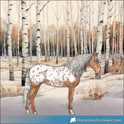 Horse Color:Silver Amber Champagne Appaloosa